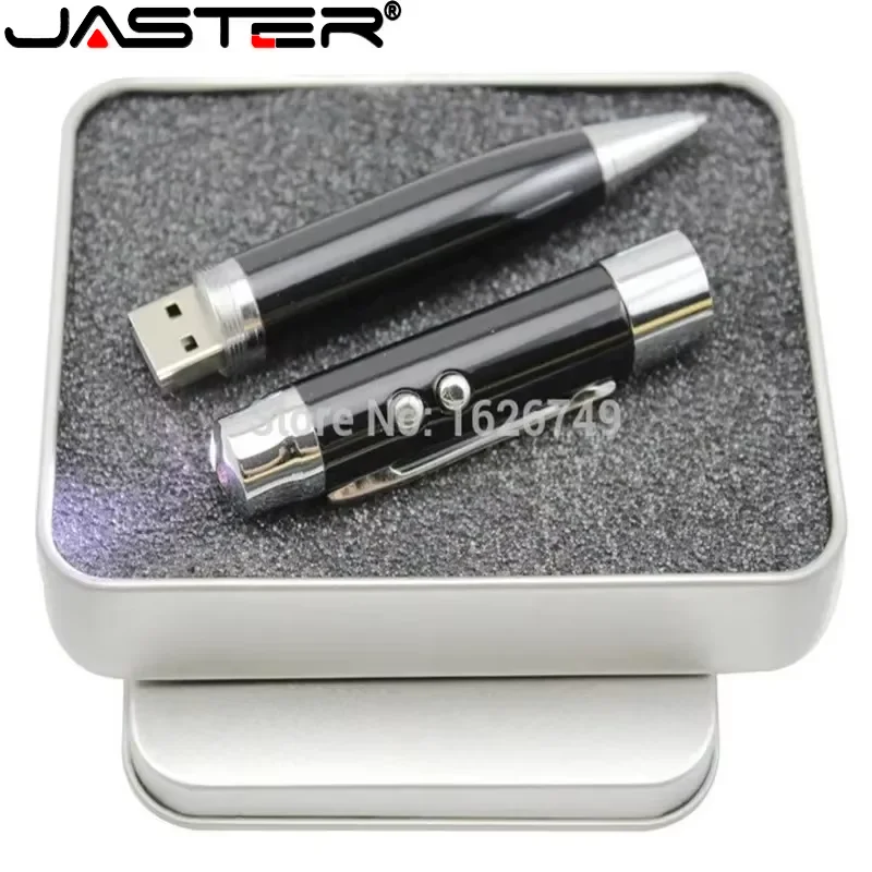 Magic Pen USB 2.0 Flash Drive 128GB Mini Metal Free Customized LOGO Pen Drive Ballpoint Pen Student Teacher Gift Memory Stick