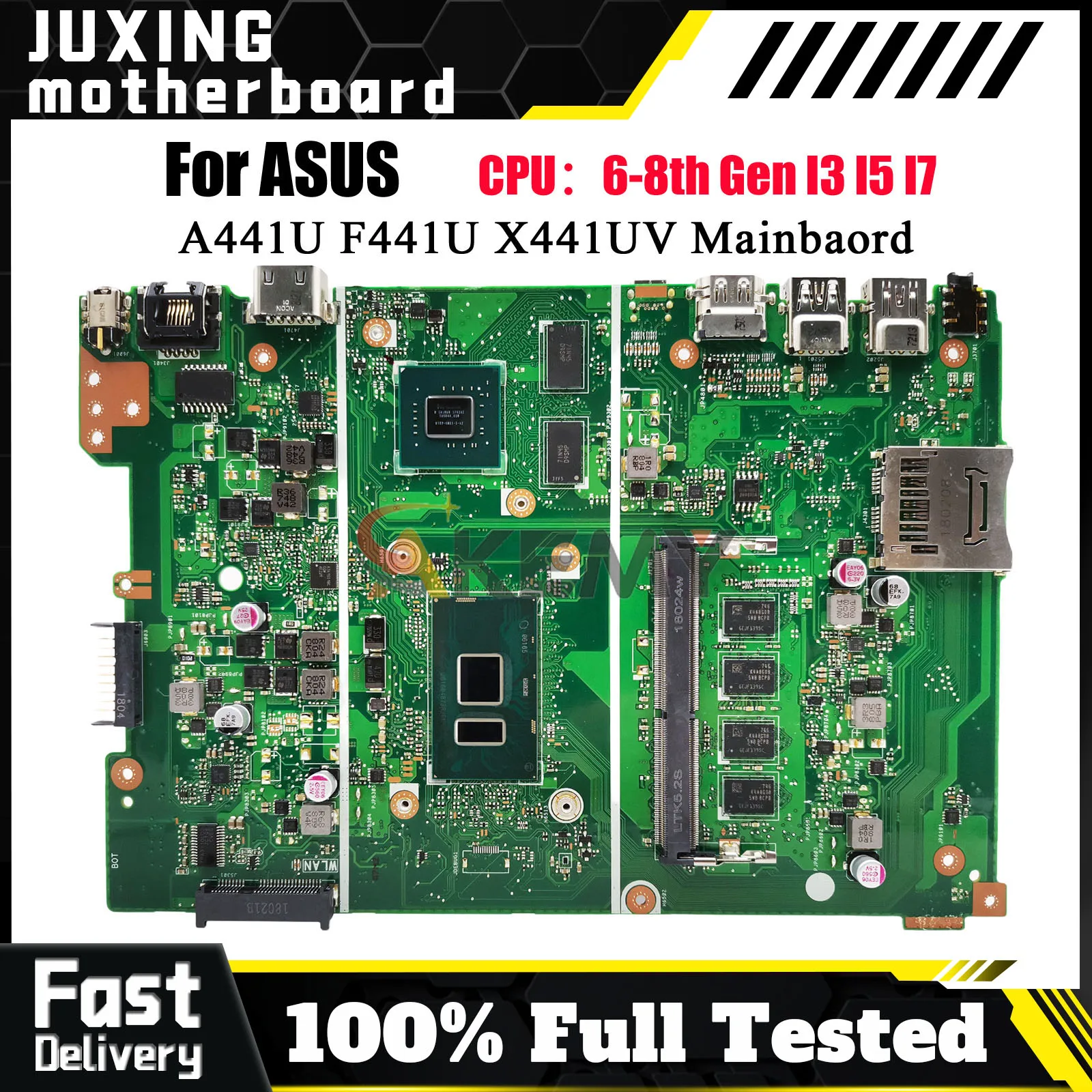 X441UV For ASUS VivoBook F441U A441U Laptop Motherboard X441U F441U A441U CPU I3 I5 I7 Laptop Mainboard