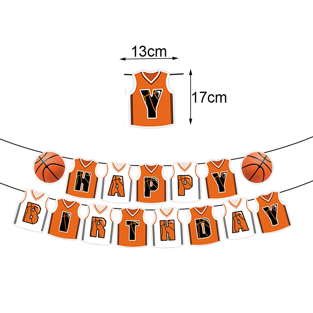 Topper per torta di buon compleanno di basket Tema sportivo di basket Scegli torta di compleanno per tema Baby Shower Decorazioni per torta per feste di compleanno