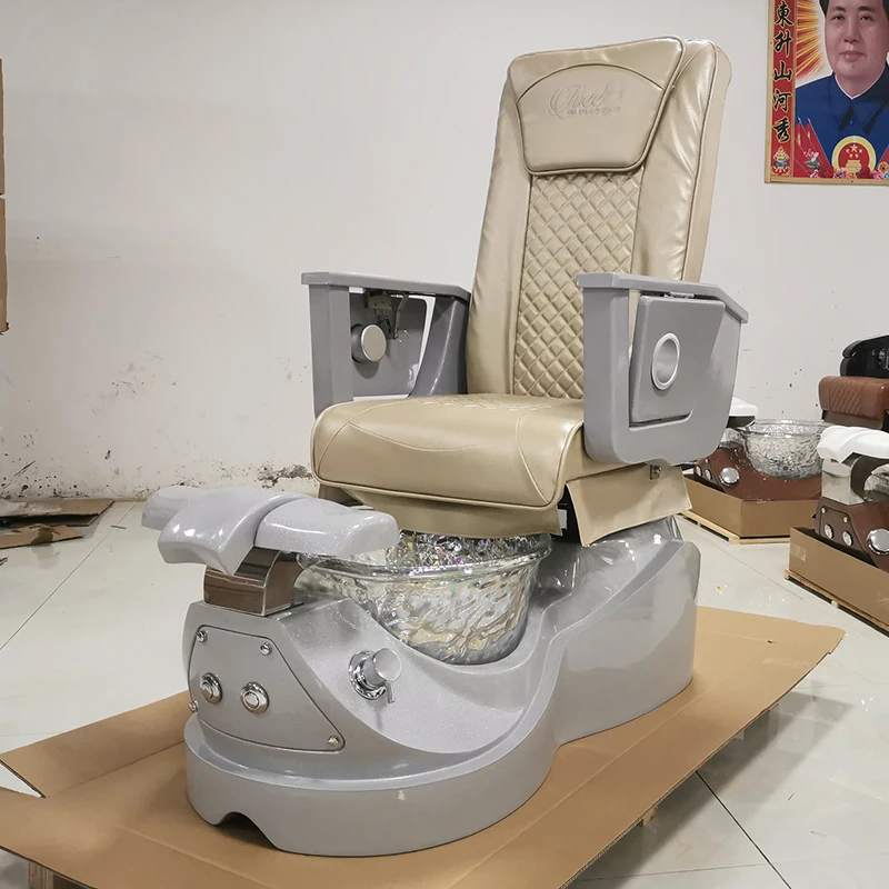 eh-High End Nail Salon Equipment Back Massage Foot Care Spa Chair Modern Luxury Adjustable Electric Reclining Pedicure Chair@ 3