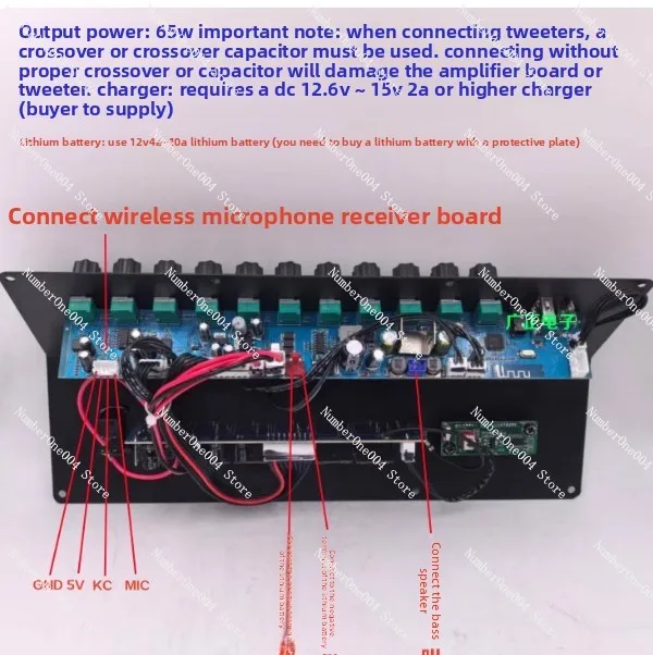 ل 12 فولت في الهواء الطلق الصوت الغناء أداء بلوتوث MP3 فك مجلس المحمولة الغيتار المتكلم مكبر كهربائي مجلس مع الطاقة #4