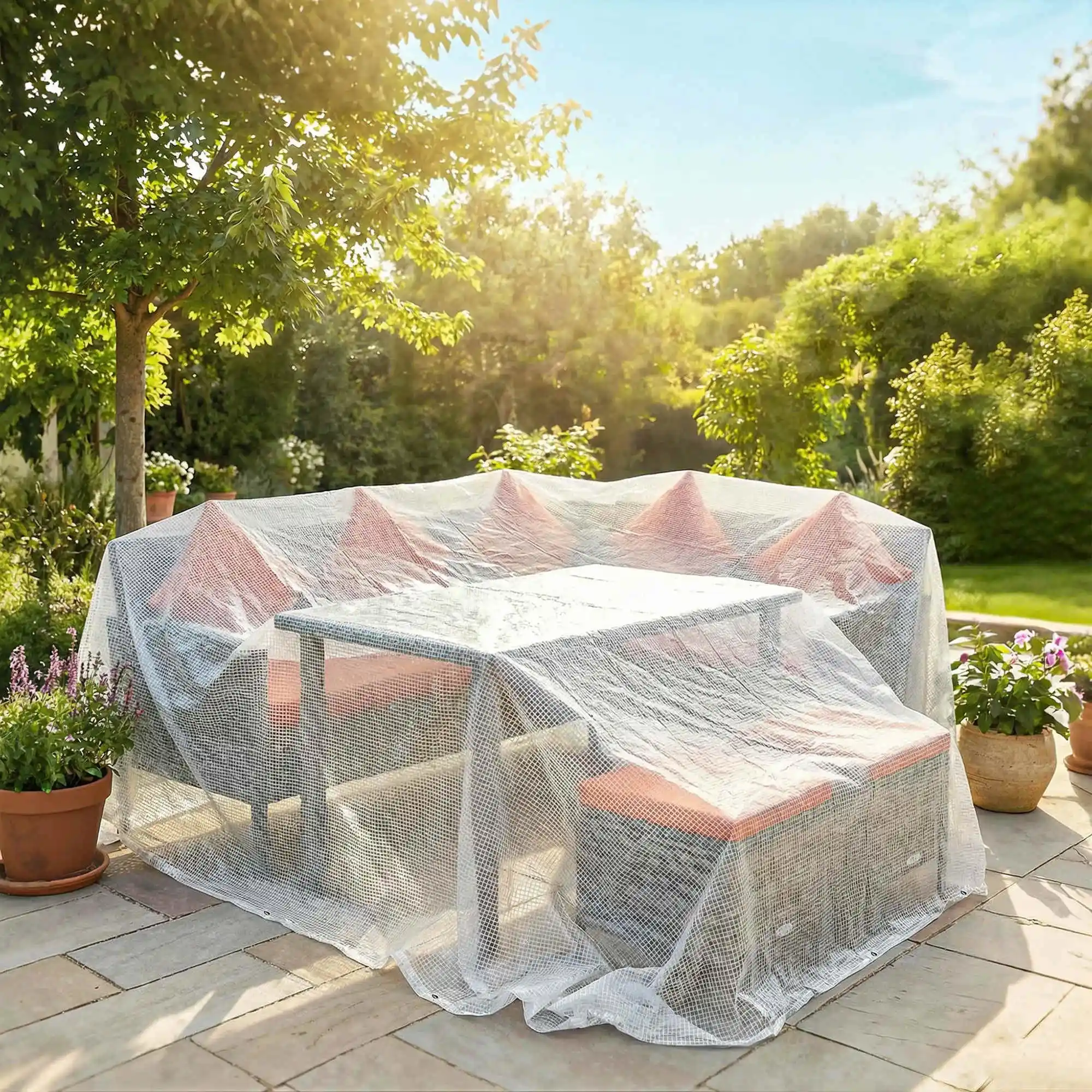Bâche imperméable blanche Outsunny 6 × 4 m, 140 g/m²