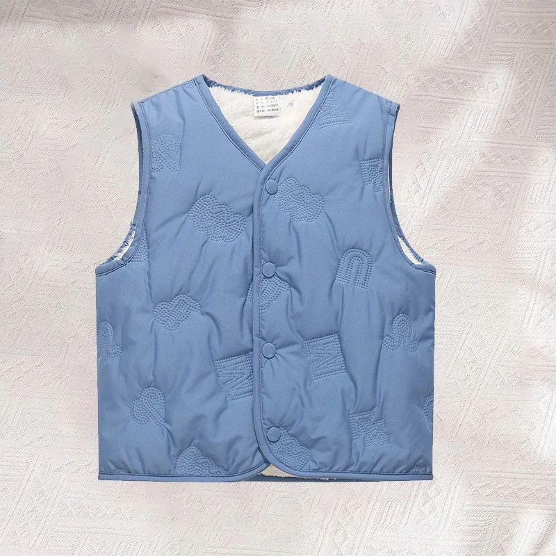 2026 New Children Warm Cotton Vest Fashion 2 To 12 Years Boys Girls And Baby Autumn Winter Waistcoats Casual Kids Clothing Tops
