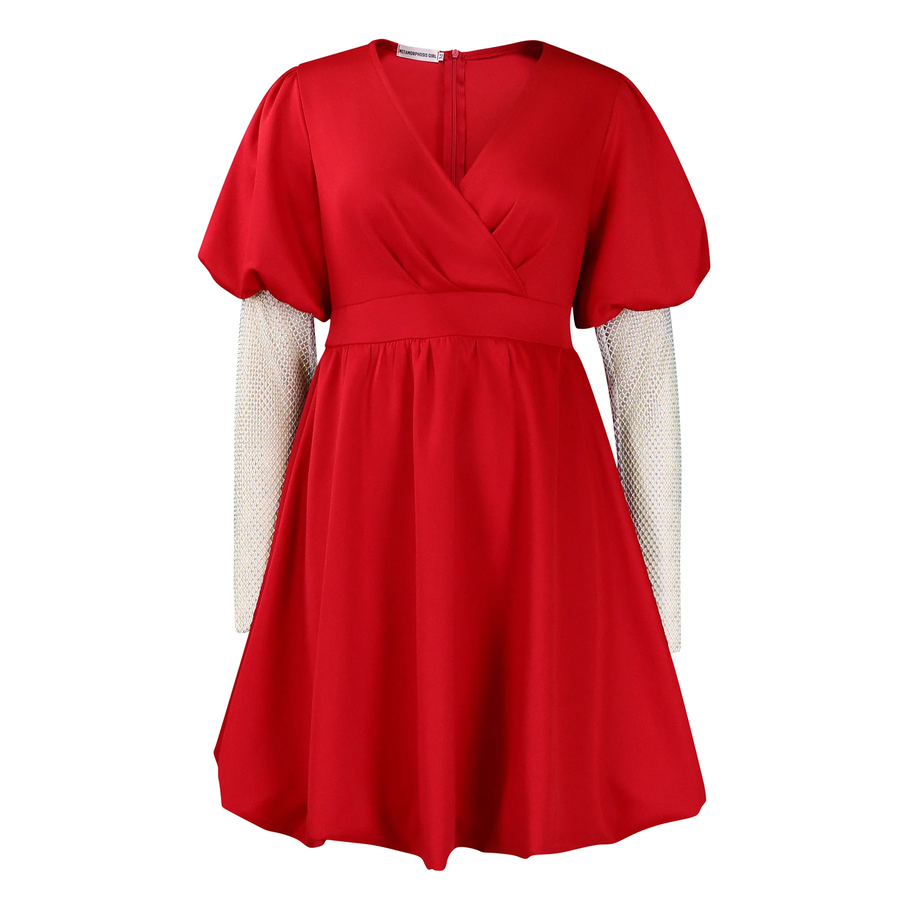 

Модное женское банкетное платье с v-образным вырезом и большими рукавами-пузырьками, платье подружки невесты, африканское платье, праздничное платье