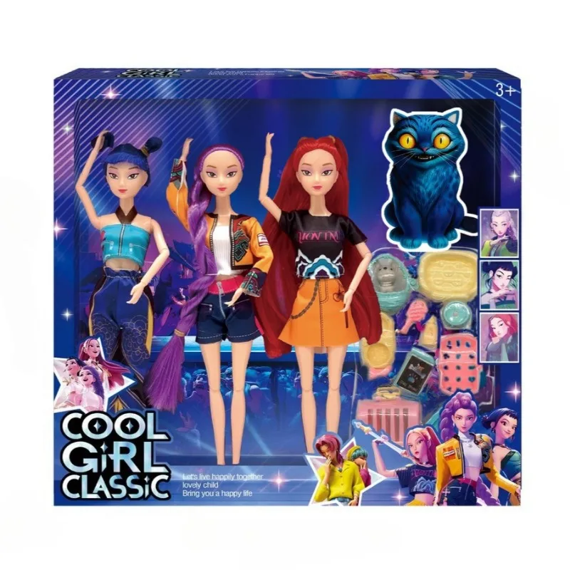 Nieuwe 30 cm DIY Demon Hunters Idol Poppen Leuke Mini Accessoires Pop Speelsets Demon Hunters Action Figure Slayer Vinyl Pop speelgoed Gift