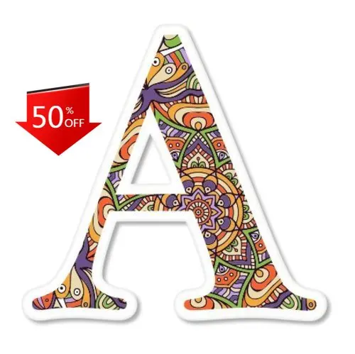 

A Letter Ornamental Mandala Retro Motor Home Camper Van Window Boat Accessory Aesthetic Trendy Cute