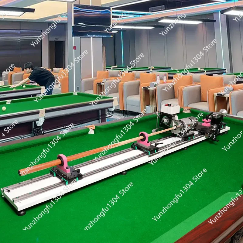 Variable Speed Mini Pool Cue Snooker & Billiard Repairing Machine with Shift Rail