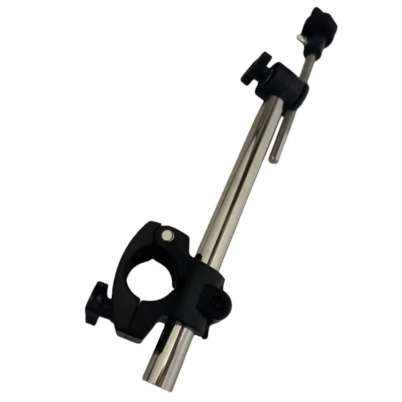ABVE-Supporto per supporto per piatti per batteria elettronica Braccio di montaggio per piatti a percussione Morsetto per rack per batteria Cuscinetto per piatti dritto in metallo