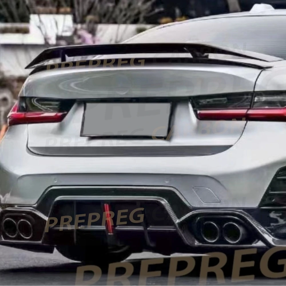 

Задний диффузор-спойлер из сухого карбона Prepreg для BMW G20 M3 CMST Sport 2023+ (комплект обвеса, защита бампера, FRP)