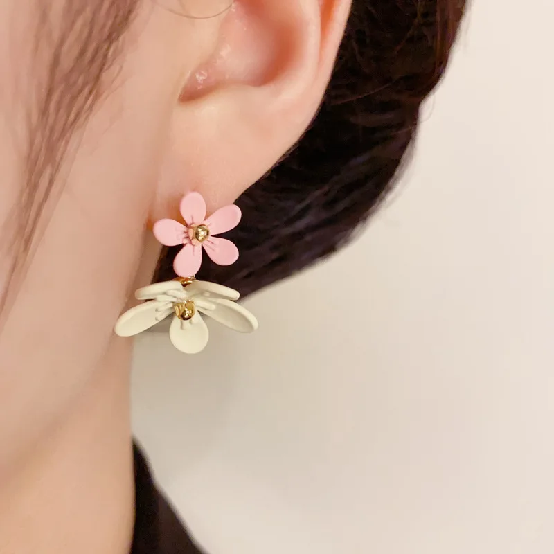 قلادة أقراط للسيدات مع إبرة فضية S925 ريترو، إكسسوارات مجوهرات بسيطة وعصرية ومتعددة الاستخدامات