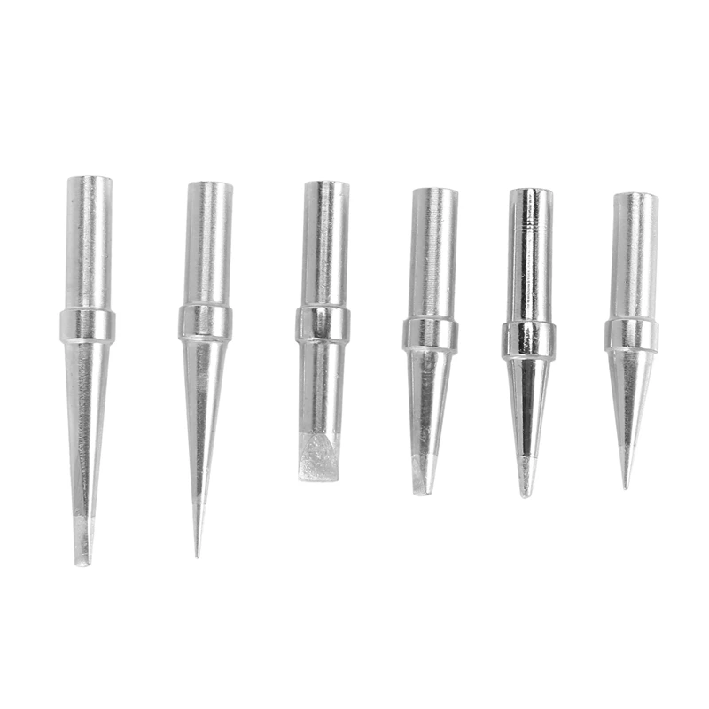 Solder Tips 6Pcs ET Soldering Iron Replacement Tips For WES51/50,WESD51,PES51 / 50,WE1010NA WCC100 LR21 ET Tip Series (6PCS-01)