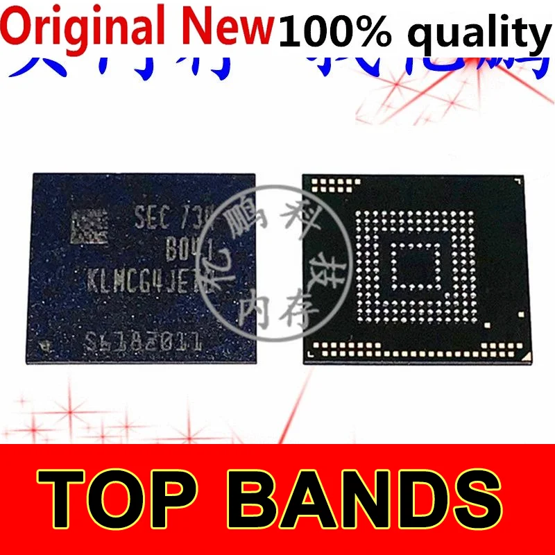 

10PCS NEW Original KLMCG4JETD-B041 BGA153 EMMC 5.1 64GB IC Chipset