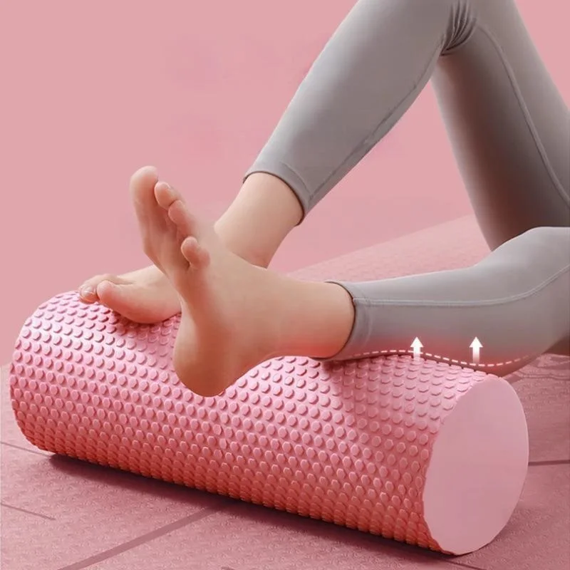 

30/45cm Yoga Foam Roller Round EVA Cylinder Hexagonal Roller for Pilates Exercise Enhanced Home Workouts Muscle Massage Roller