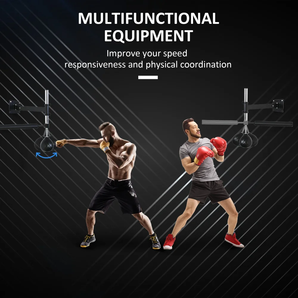 Lightweight Fast-Reflexes Speed Bag Boxing Punching Bag Wall Mount Height Adjustable, MMA, Martial Arts, and Boxing Equipment