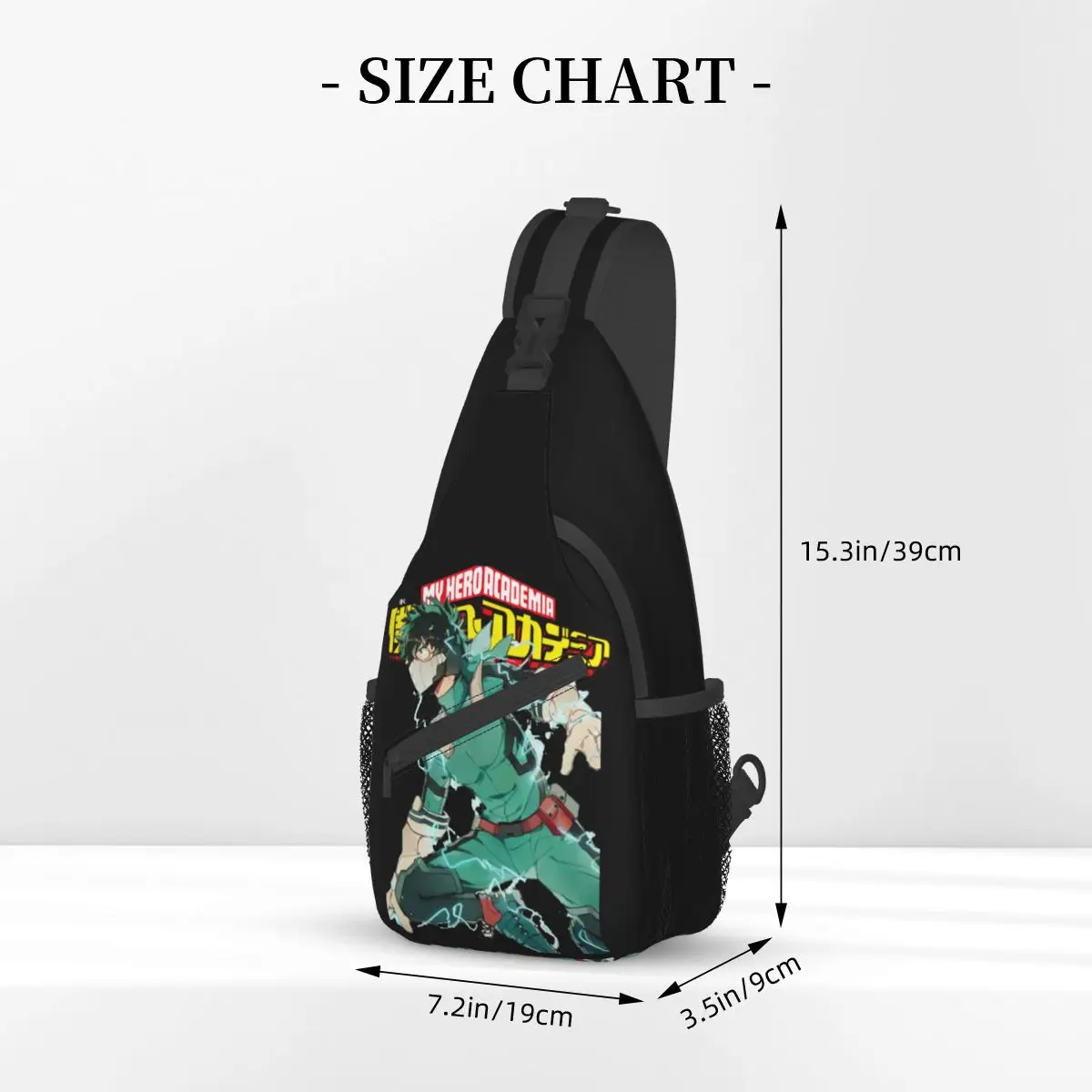 My Hero Academia Deku Crossbody woreczki strunowe wzór torba na klatkę piersiowa anime plecak na ramię plecak na co dzień do uprawiania turystyki pieszej kolarstwo na świeżym powietrzu torba