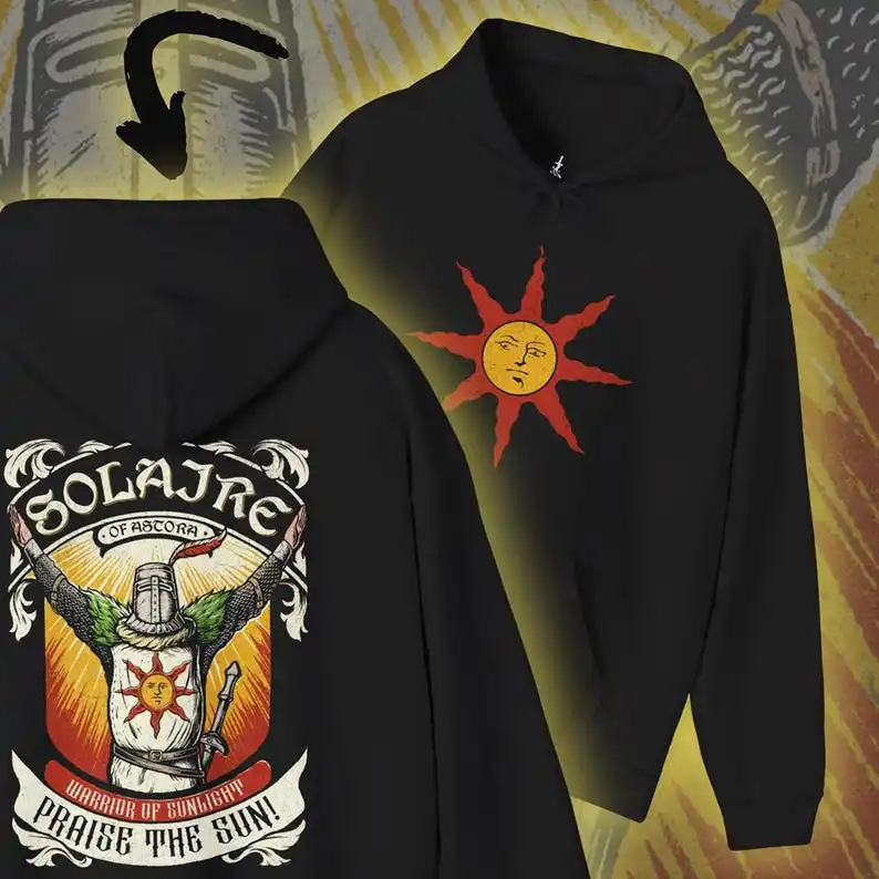 Solaire of Astora Vintage Hooded Sweatshirt