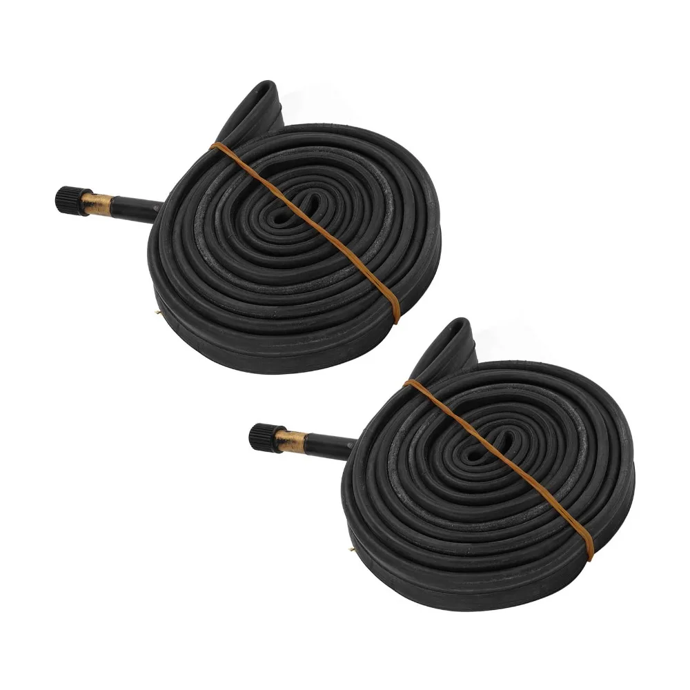 

2 шт. велосипедные камеры из бутилкаучука 48 мм для клапана Шредера 700x23C, сменные, черные, простая установка