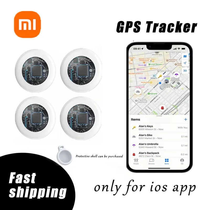 

Умный мини-GPS-трекер xiaomi с Bluetooth, Airtag, работает с приложением IOS, смарт-устройство с напоминанием о потере, кошелек-поисковик для домашних животных для IOS