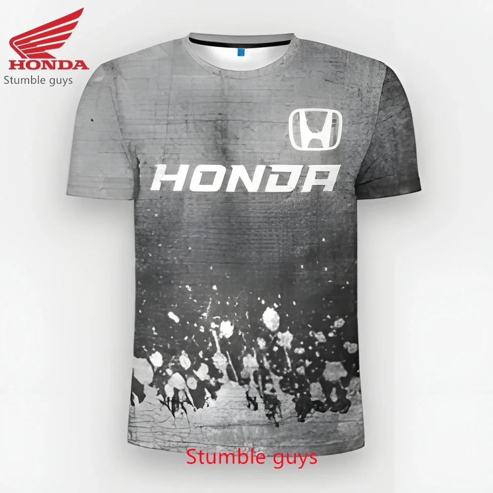 

Teen Boys' Honda Men Brand Short Sleeve T-shirt Fashion Casual Sports Motorcycle Racing Biker Urban Kids Clothes Boys