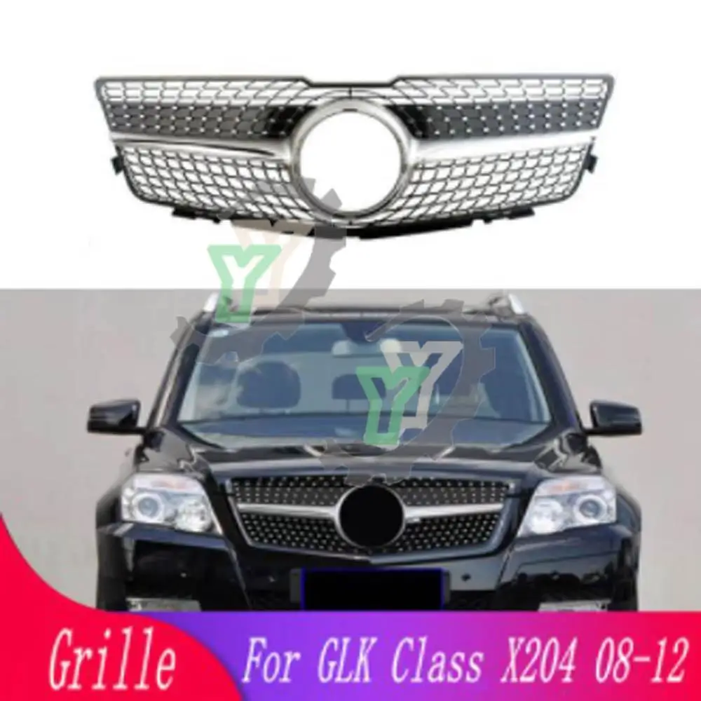 Front Bumper Grille Upper Grill For Mercedes Benz GLK Class X204 GLK250 GLK300 GLK350 2008 2009 2010 2011 2012 Car Accessory