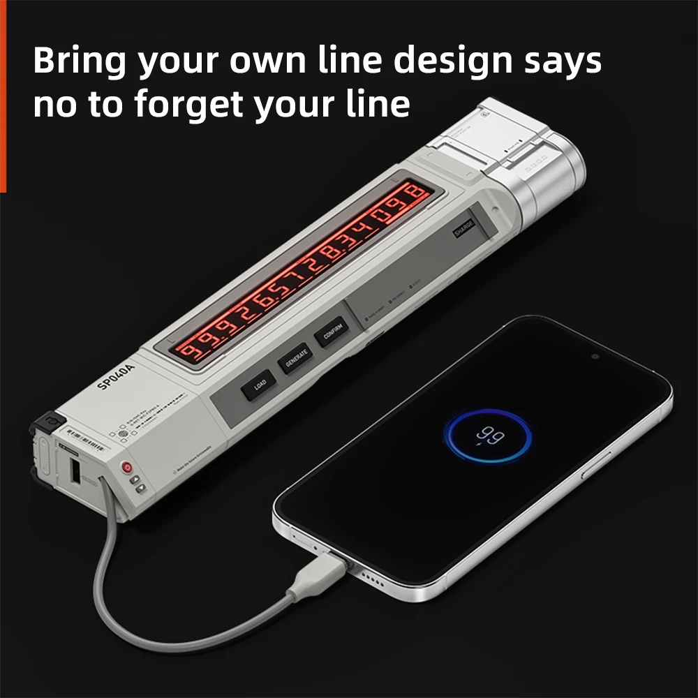 130W/40W 10400mah/20000mah Powerbank Creative 10000 Bit Red Display Screen PD PPS QC With C-C Line Laptop Phone Fast Charging