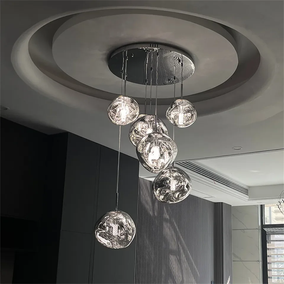 Nordic Lava Loft LED Pendant Light Modern Light PVC Lighting Living Room Indoor Decor Home Fixtures Kitchen Hanging Pendant Lamp