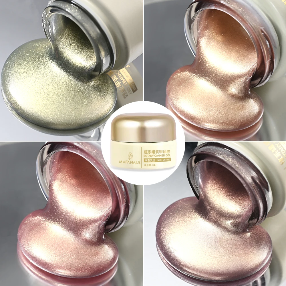

4jar 8ml Golden Autumn Pop Glitter Cat Eye Nail Polish Silk Moonlight Magnetic Gel Varnish Glass Soak Off UV LED Nail Gel Kit