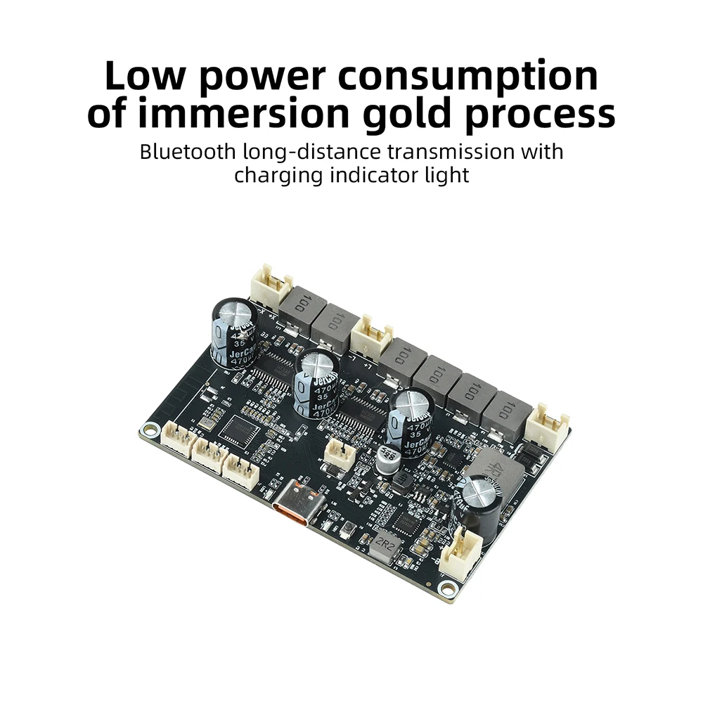 Bluetooth-Verstärkerplatine APP-Steuerbar 2.1-Kanal 2×22W+43W Bass Typ-C Ladeanschluss Audio-Verstärkerplatine für DIY-Lautsprecher – Detail 6