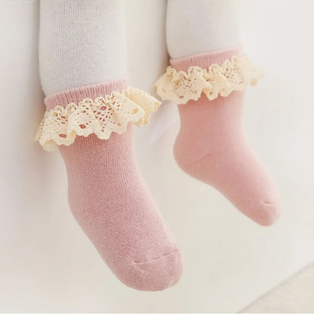 

Winter Cute Non-Slip Leg Warmers Infant Ruffled Toddler Socks Anti Slip Floor Socks Tube Socks Newborn Baby Socks