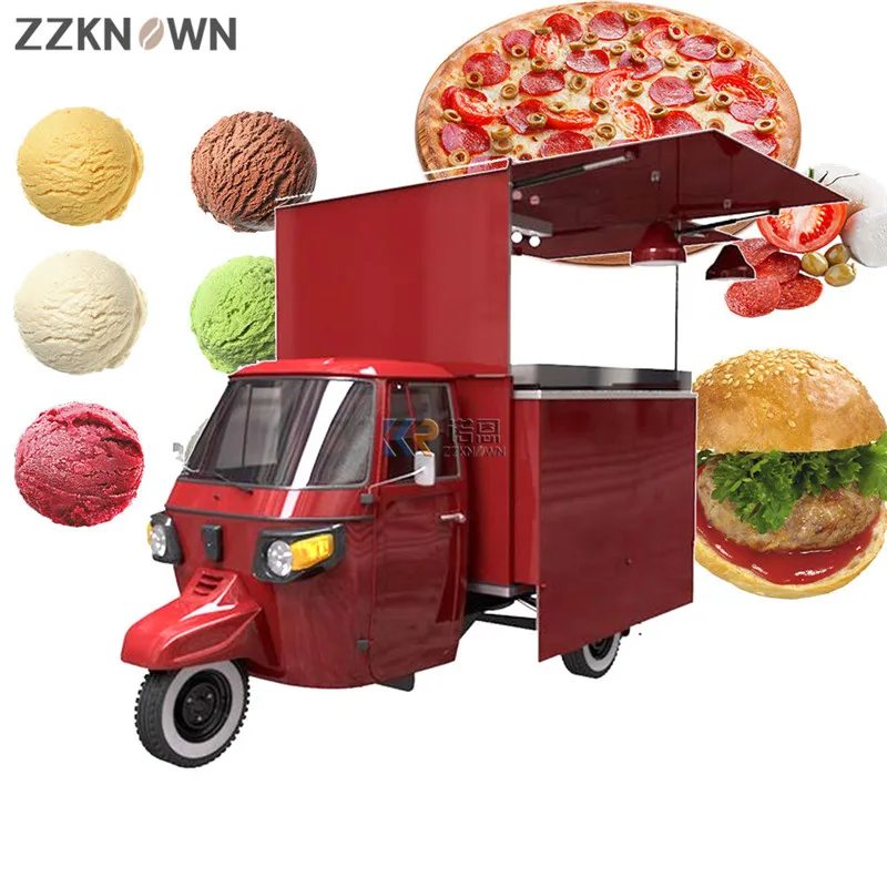 Pizza Truck Europe for Sale Hot Dog Stand Ice Cream Vending Trucks Electric Food Cart Tricycle