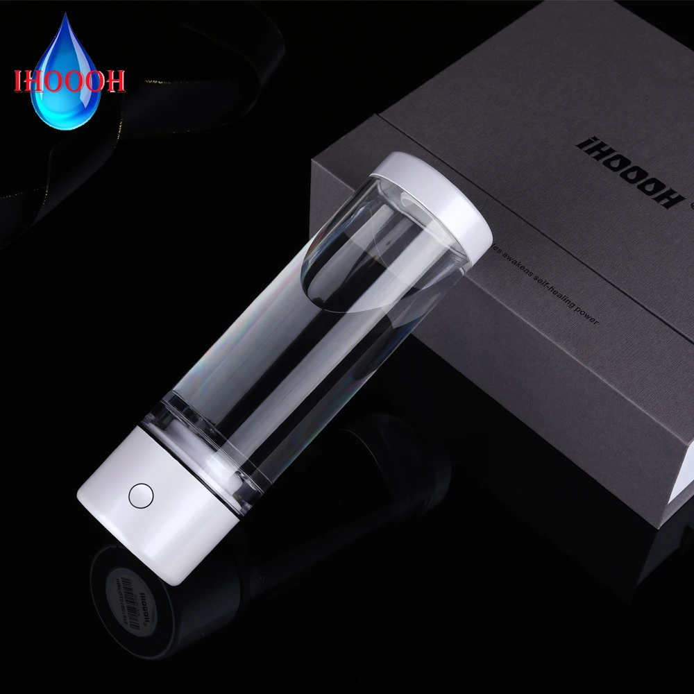 

IHOOOH Нано-водородный генератор воды, бутылка против старения, щелочная чашка с водородом, электролиз, ионизатор H2, респираторный 5000PPB