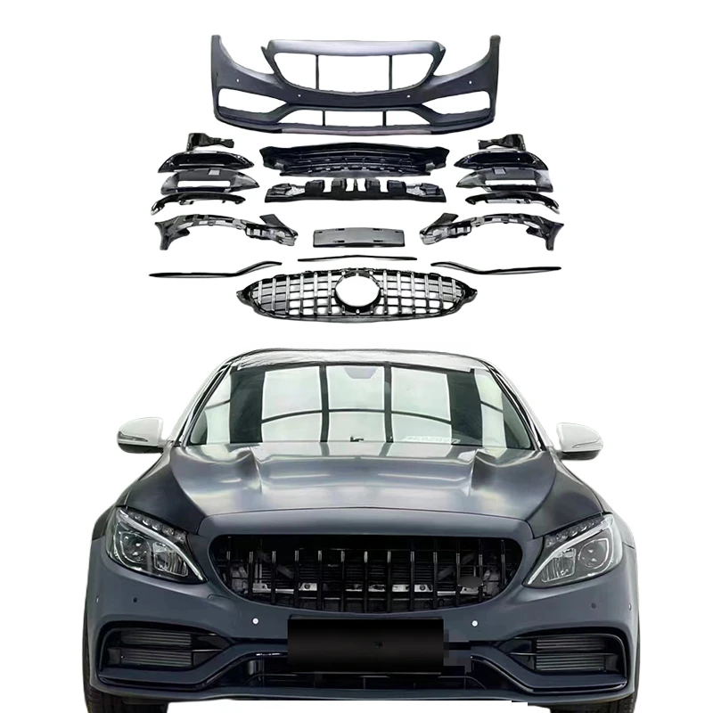 

205 bodykit For Mercedes W205 C-class C200L C240 C250 c280 C43 AMG facelift C63 amg car bumper front bumper car Grille