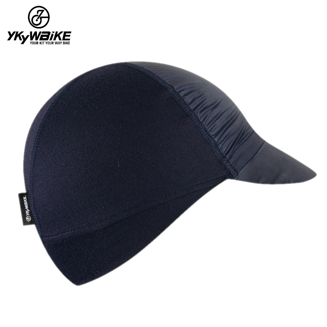 YKYW Schwarz Dunkelgrau Dunkelblau Radfahren Kappe Winter Männer Frauen Fleece Warm Halten Fahrrad Hut Outdoor Rennrad Rennen Sport Kopfbedeckung