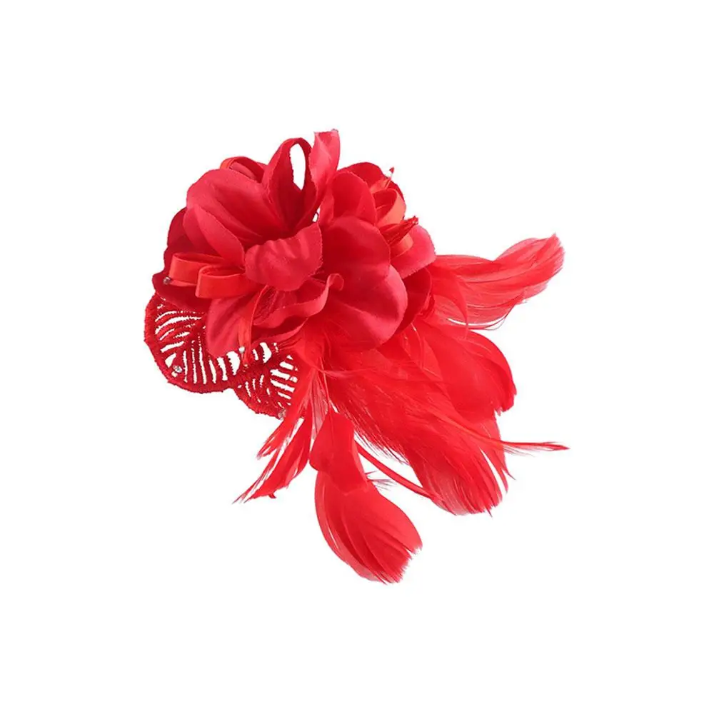 Элегантная изысканная ткань, модные украшения из перьевого сплава, свадебные украшения, винтажная брошь, брошь в корейском стиле, женская брошь с цветком