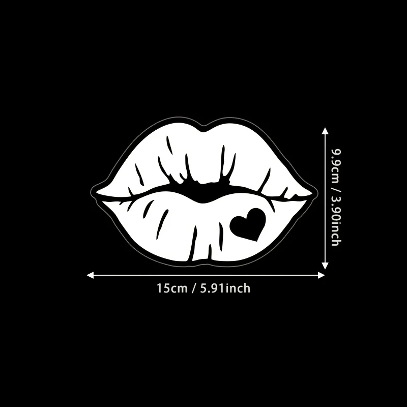 Kiss Lips Vinyl Car Sticker, Waterproof Decal for Car Motorcycle Body Glass, Bathroom Mirror Makeup Mirror Wall Decor