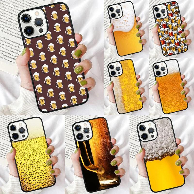 World Beers Alcohol Summer Bubble Phone Case for iPhone 16 15 14 12 13 mini PLUS X XS XR 11 PRO MAX Back Cover Fundas