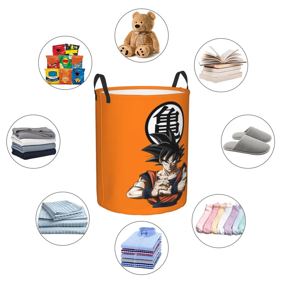 Custom DBZ Dragons Goku Ball Laundry Hamper Large Storage Basket Anime Manga Kids Nursery Toy Organizer view 5