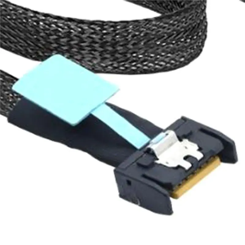 B50B-Gen5 MCIO Slimline SFF-8654 4I To SFF-8654 4I Server Data Cable Extender Cable 0.8M Cable Assemblies