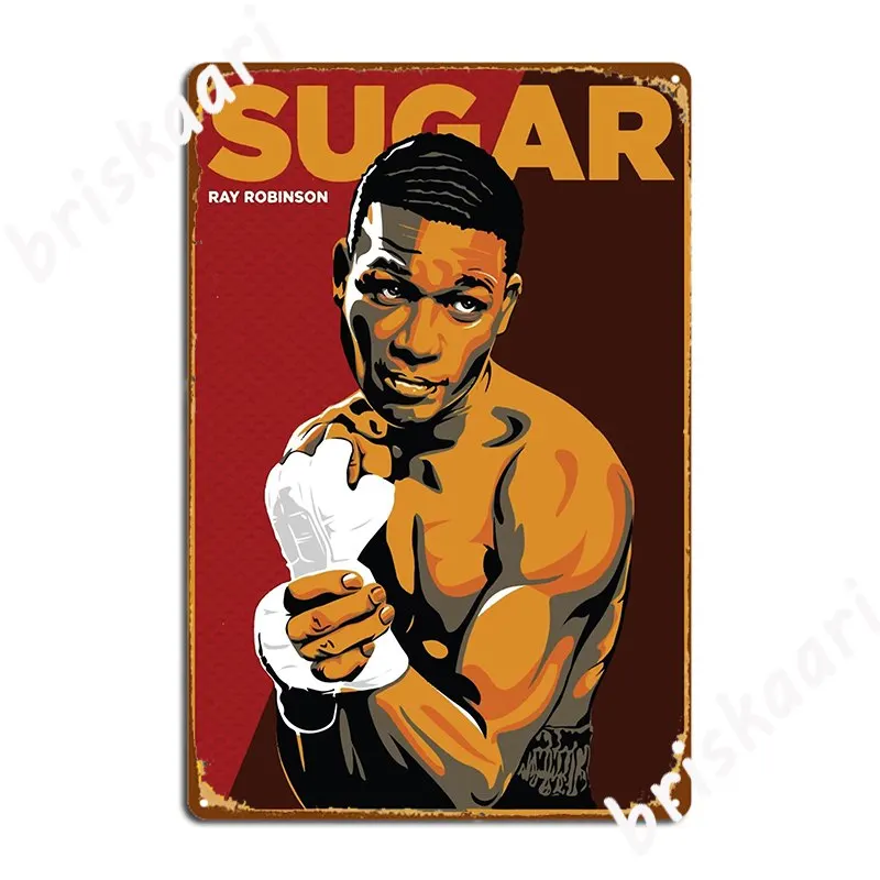 Sugar Ray Robinson T Shirt Poster Metal Plaque Funny Cave Pub Wall Mural Wall Decor Tin Sign Poster