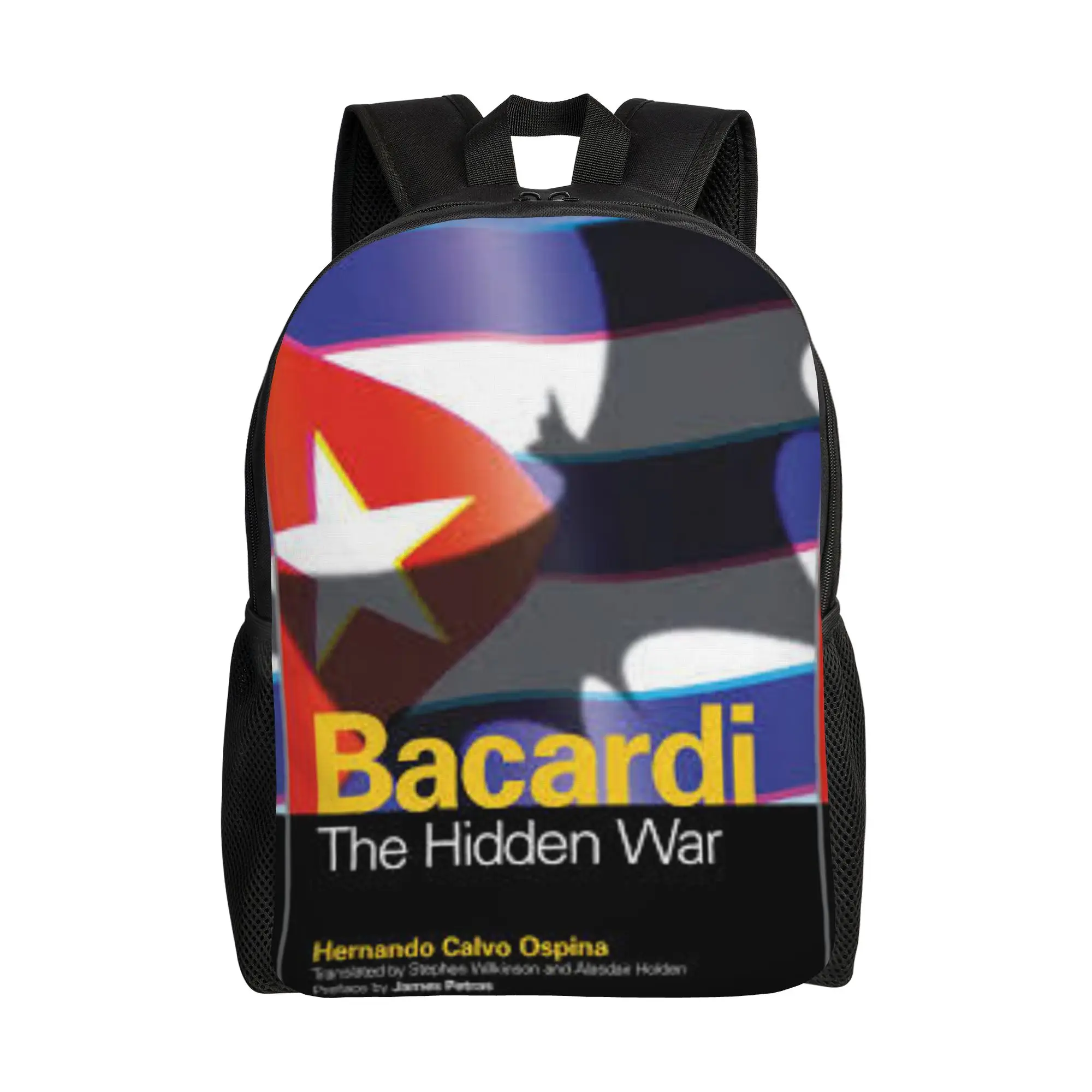 

bBacardi The Hidden War Book Cover bBacardi Рюкзак мужской, модный, большой вместимости, сумка для ноутбука, к началу учебного года