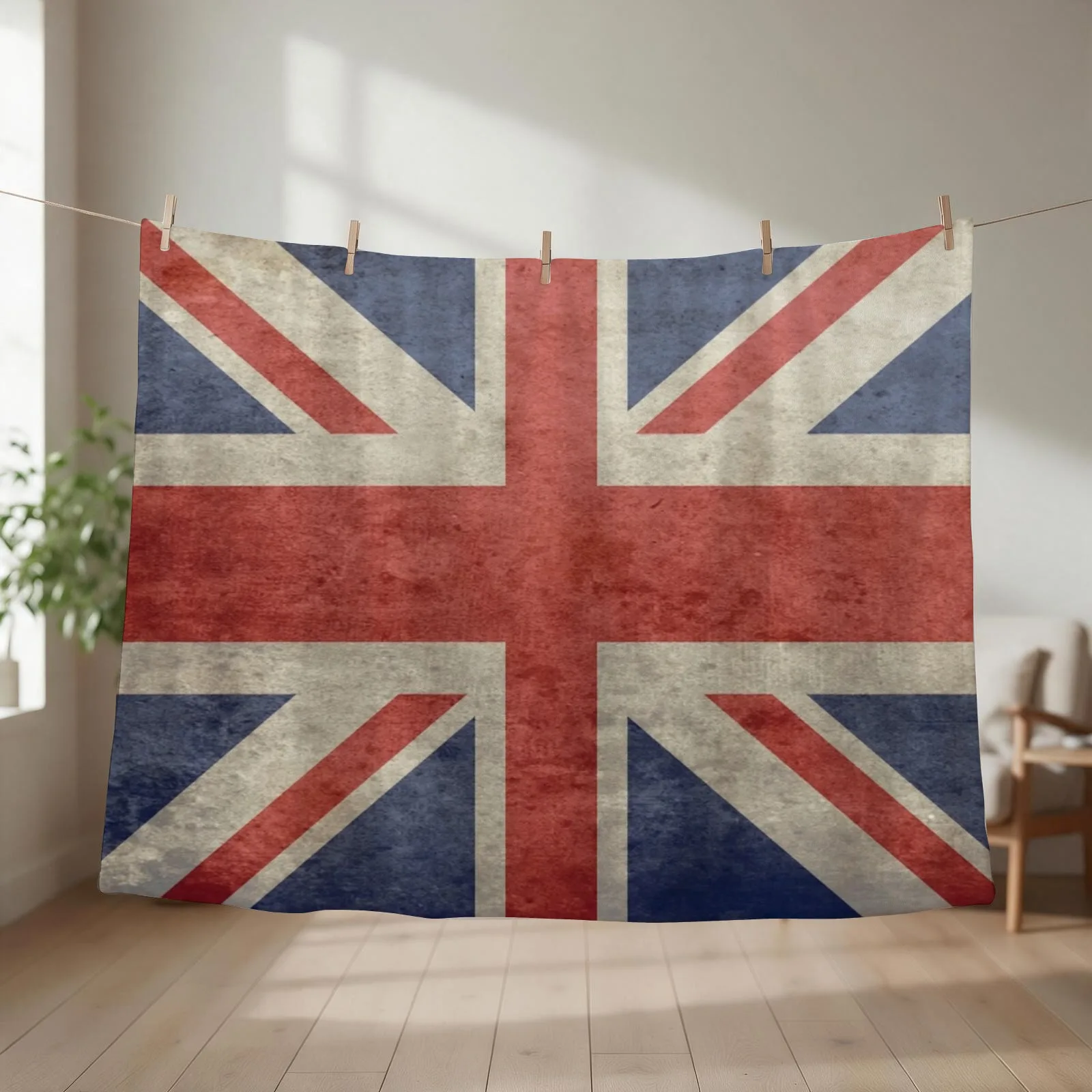 Union Jack Bedspread Throw Blanket couch cozy soft plush fuzzy picnic outdoor blanket