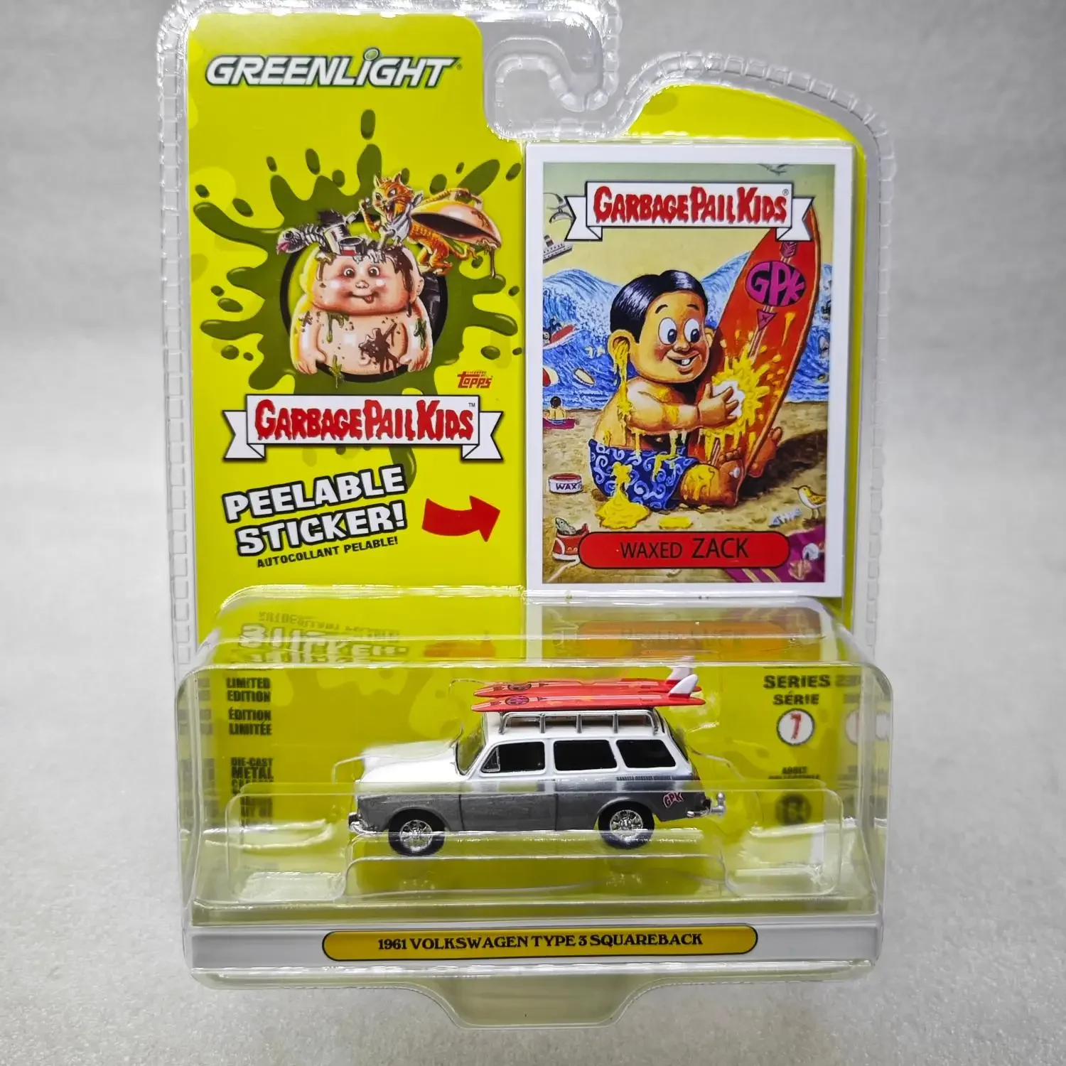 

Greenlight 1:64 Waxed Zack -1961 Volkswagen T3 Squareback Коллекция имитационных моделей автомобилей из сплава