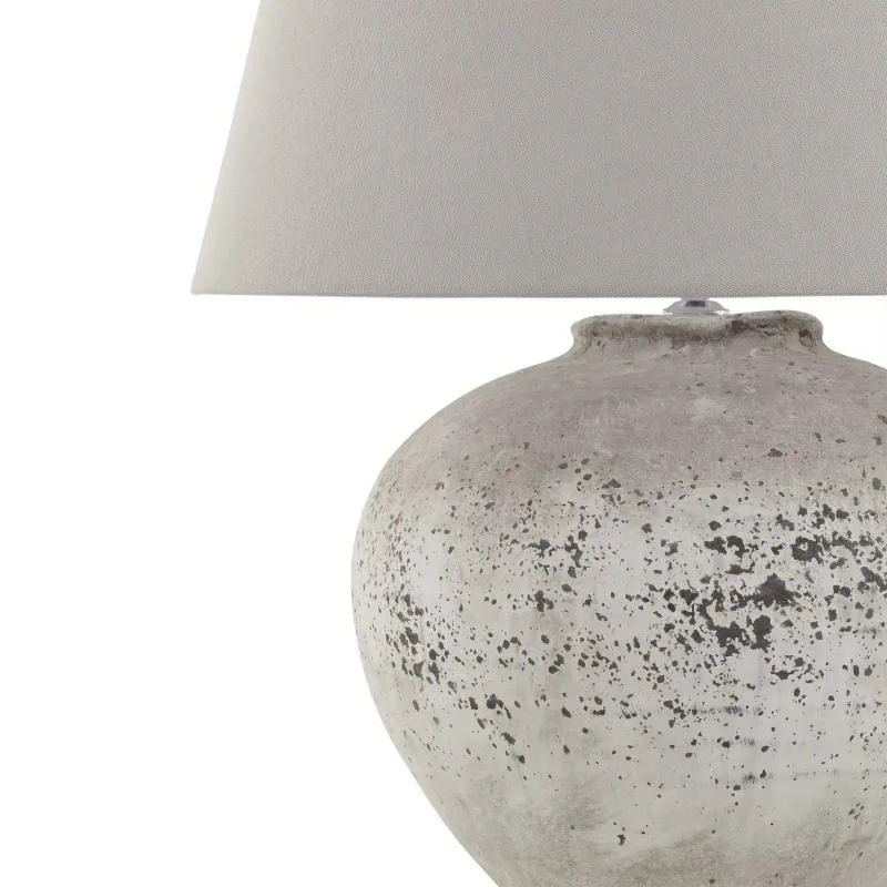 High quality large stone ceramic lamp, base antique finish