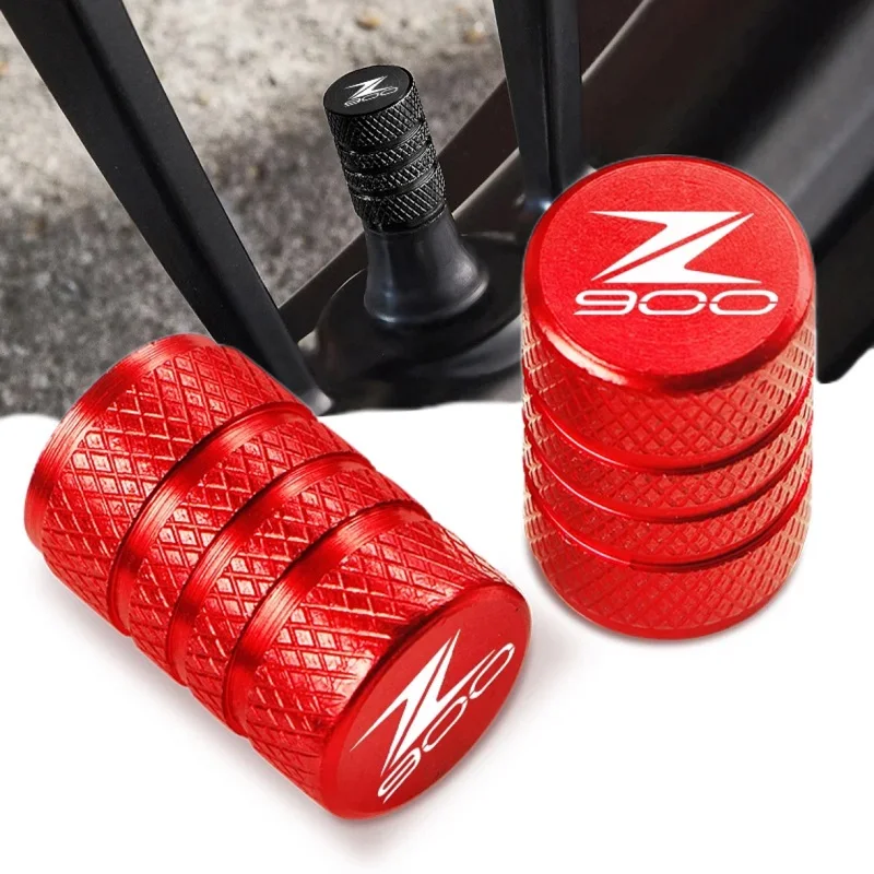 Motorcycle CNC Aluminum Accessories Tire Valve Air Port Stem Cover Caps 2pcs For Kawasaki Z900 Z 900 2017 2018 2019 2020 2021