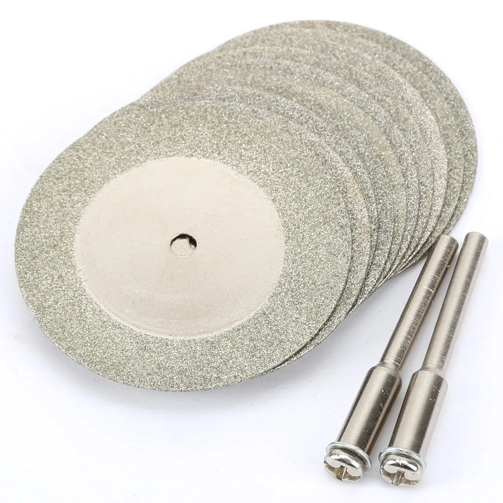 Imagem -05 - Mini Diamante Lâmina de Serra Diamante Corte Discos Roda com Peças Conexão mm Haste para Dremel Broca Ajuste Ferramenta Rotativa 10 Peças 40 mm