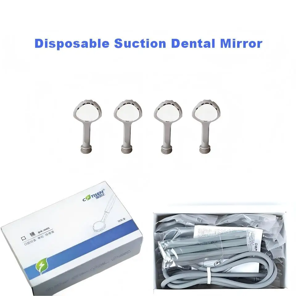 

Dental Disposable Suction Mirror Anti-Fog Surface 50 Pcs/Box 2-in-1 Suction&Vision System High-Efficiency Intraoral Evacuation