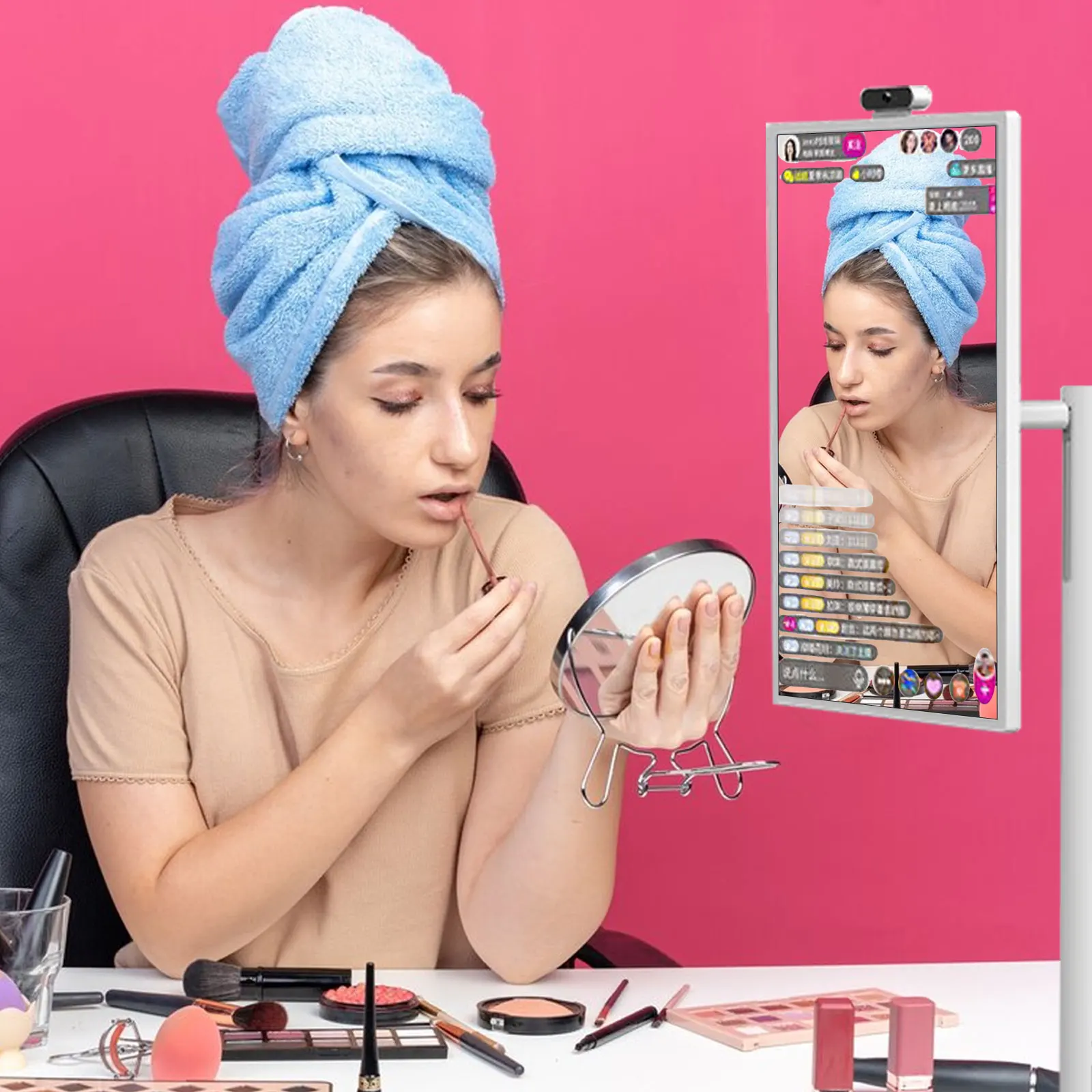 تلفزيون عائلي ذكي مقاس 24 بوصة - تلفزيون داخلي محمول بشاشة تعمل باللمس مع ميزات ذكية لغرفة المعيشة وغرفة النوم