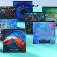 CHARMACY Glitter Matte Eyeshadow Palette 10 Pattern 3D Printing Eye Pigment Shadows Waterproof Longstay Eye Makeup Dropshipping