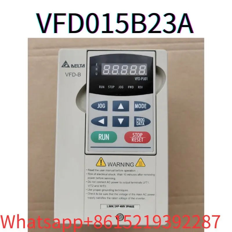 

second-hand VFD015B43A frequency converter 1.5kw/380v tested ok