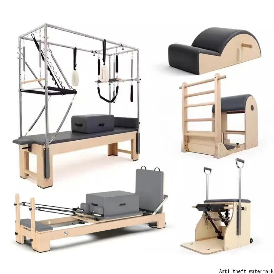 

Горячая новинка 2026: Женский универсальный пилатес-реформер из алюминия и дерева для йога-студий, домашних тренировок и фитнеса